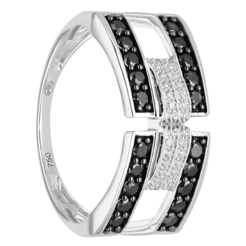 Bague Courbée en Or Blanc