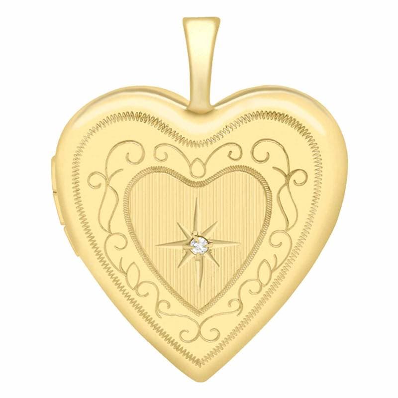 Pendentif Photo Coeur en Or